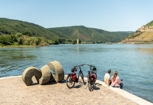 Cyclists at the Nahe Eck in Bingen, © © Dominik Ketz