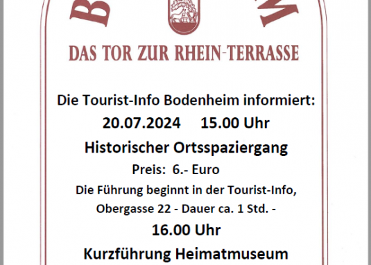 Historischer Ortsspaziergang © Tourist-Information Bodenheim