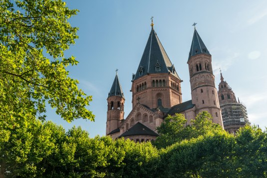 Gezicht op de Sint-Maartenskathedraal in Mainz, © © Dominik Ketz