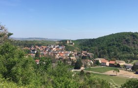 Blick auf die Burgruine Neu-Bamberg