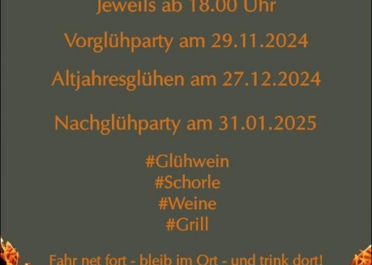 Flyer Glühweinpartys Weingut Flörsheimer Hof © Weingut Flörsheimer Hof