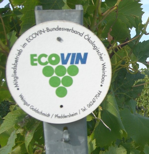 Ecovin schild, © Weingut Goldschmidt