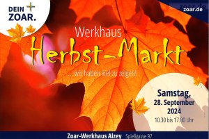 Herbstmarkt Plakat, © Zoar Werkhaus