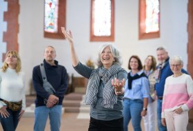 Guided tour of the hall church