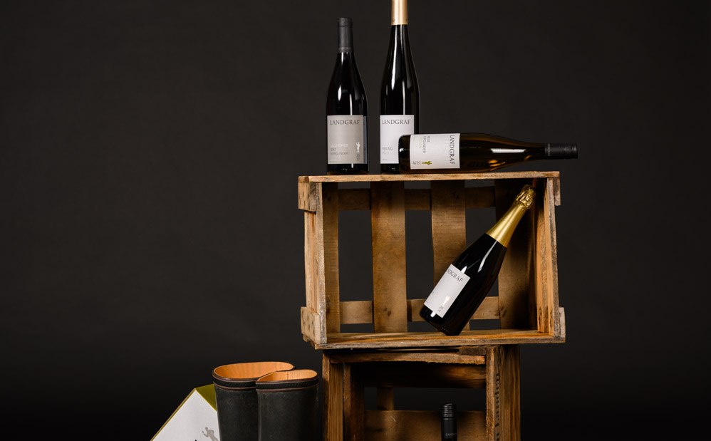 Weingut Landgraf_Weinkisten und Weinflaschen, © Weingut Landgraf