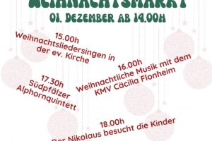 Flyer Flonheimer Weihnachtsmarkt