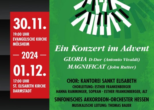 Plakat Adventskonzert SAkkOH © Sinfonisches Akkordeon Orchester Hessen